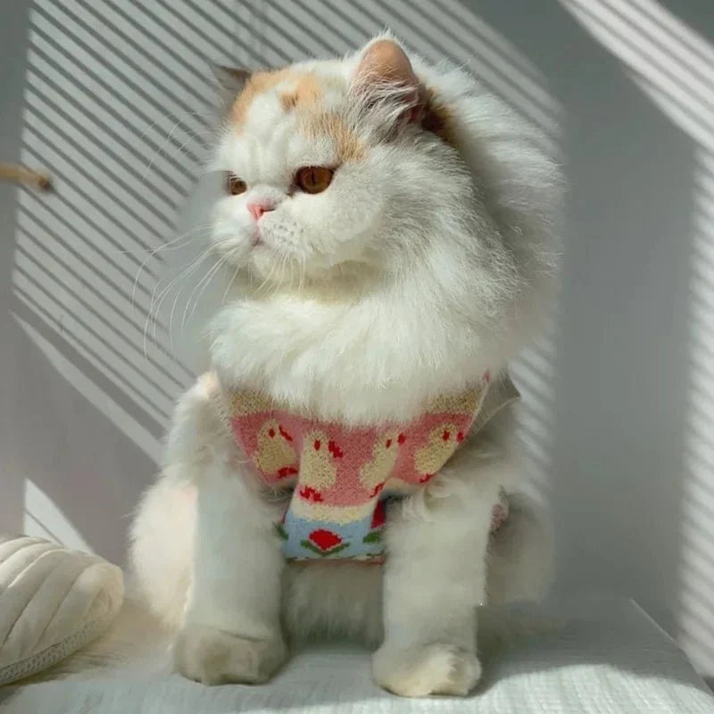 Floral Sweater Cotton Warm