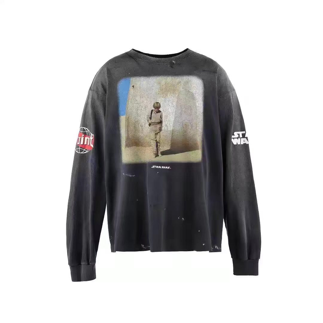 Saint Michael Star Wars Pop‑Culture Graphic Crewneck