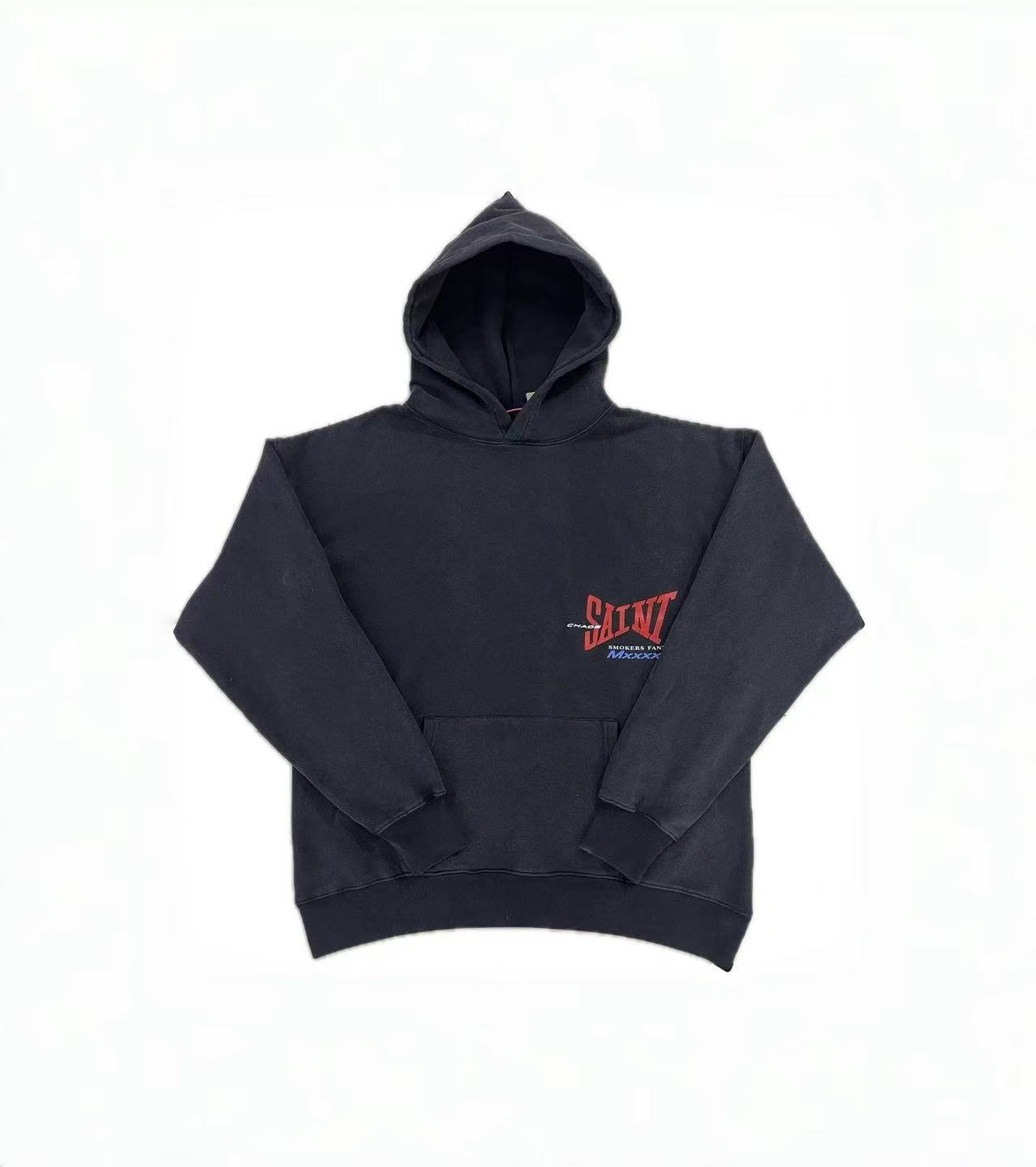 Saint Michael Boxy Cropped SAINT Graphic Hoodie