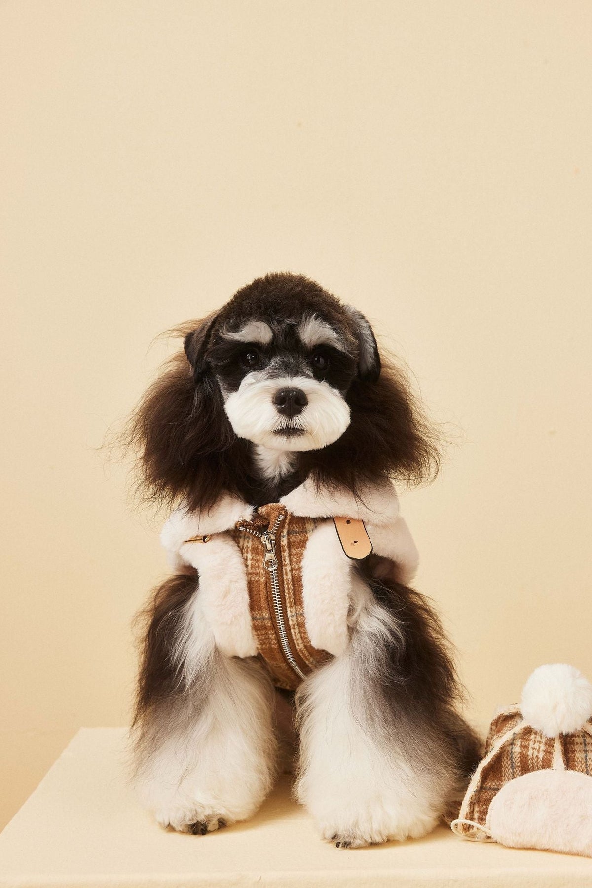 Fleece-Lined Sleeveless Plaid Vest