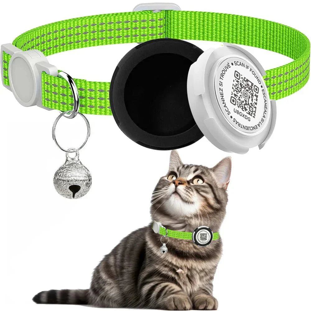 GPS Cat Collar with Airtag Holder &amp; Reflection