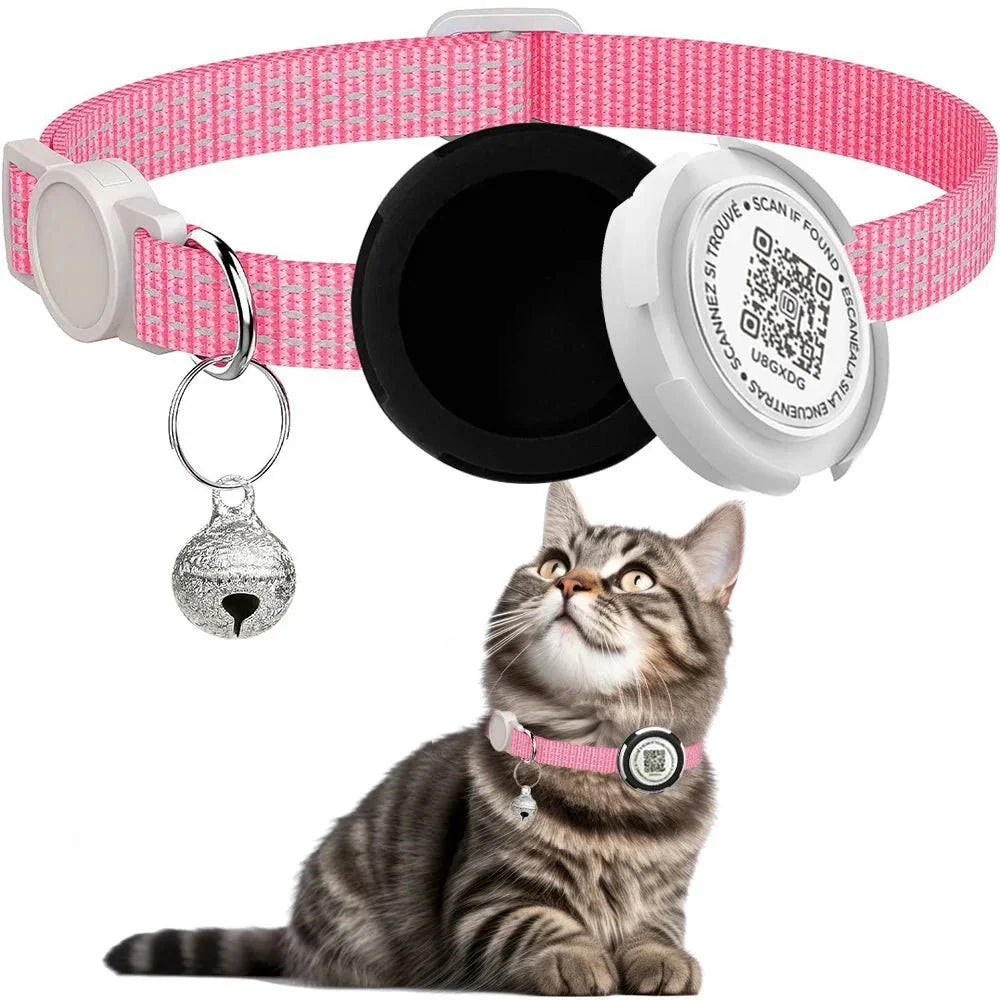 GPS Cat Collar with Airtag Holder &amp; Reflection