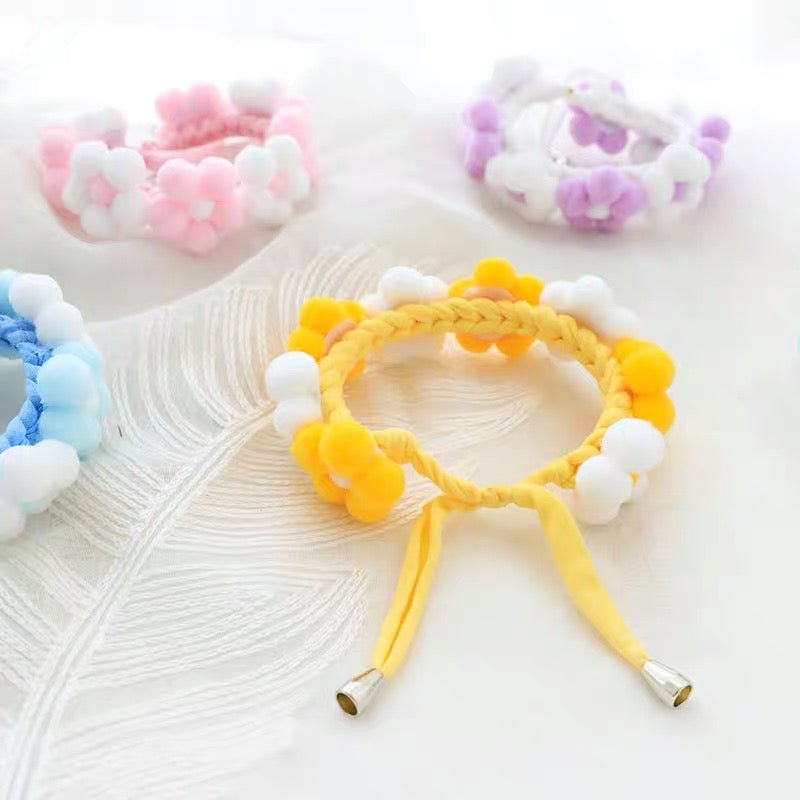 Knitted Flower Collar