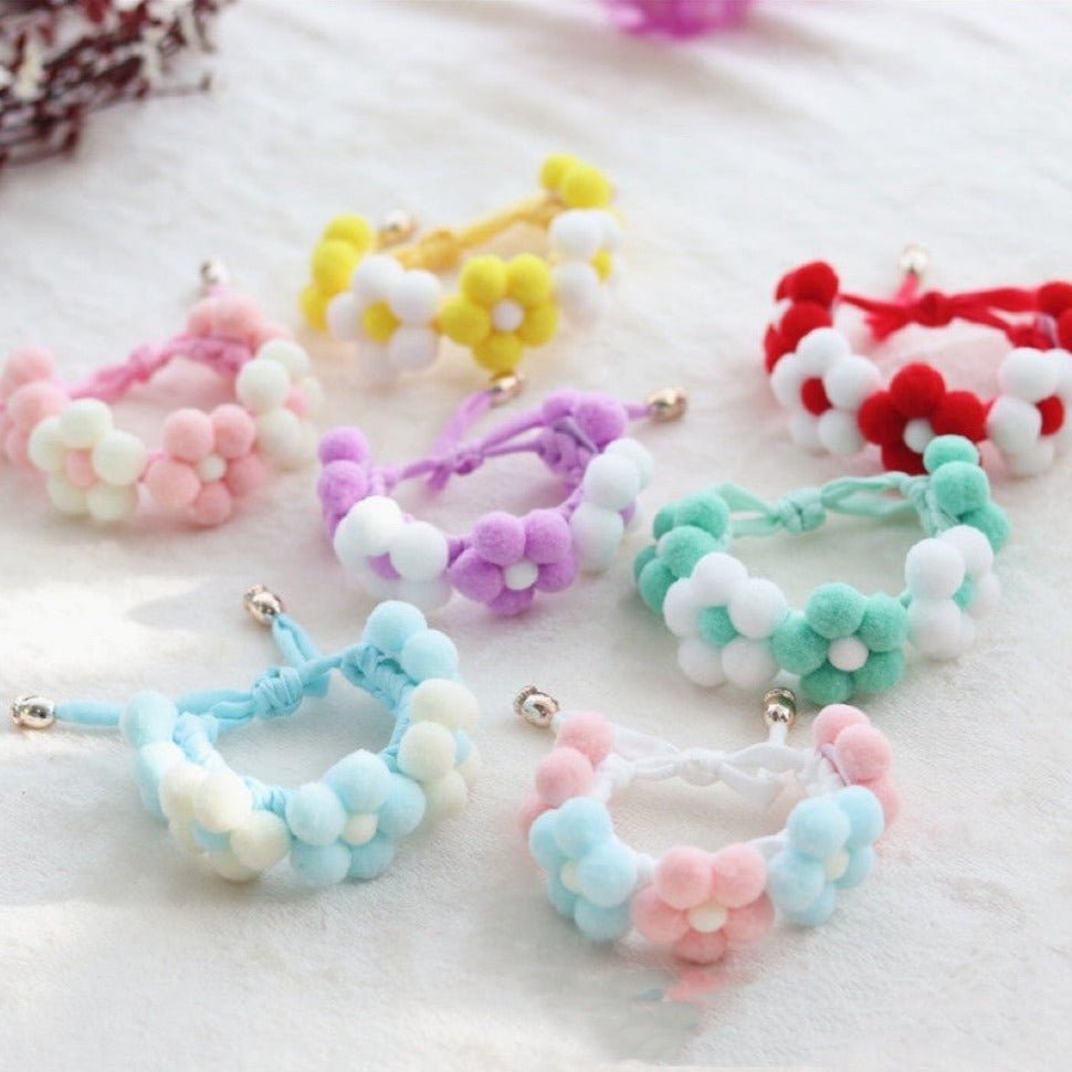Knitted Flower Collar