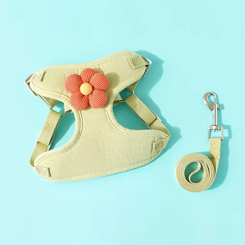 No Pull Adjustable Vest Harness and Leash Set
