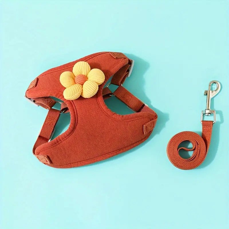 No Pull Adjustable Vest Harness and Leash Set