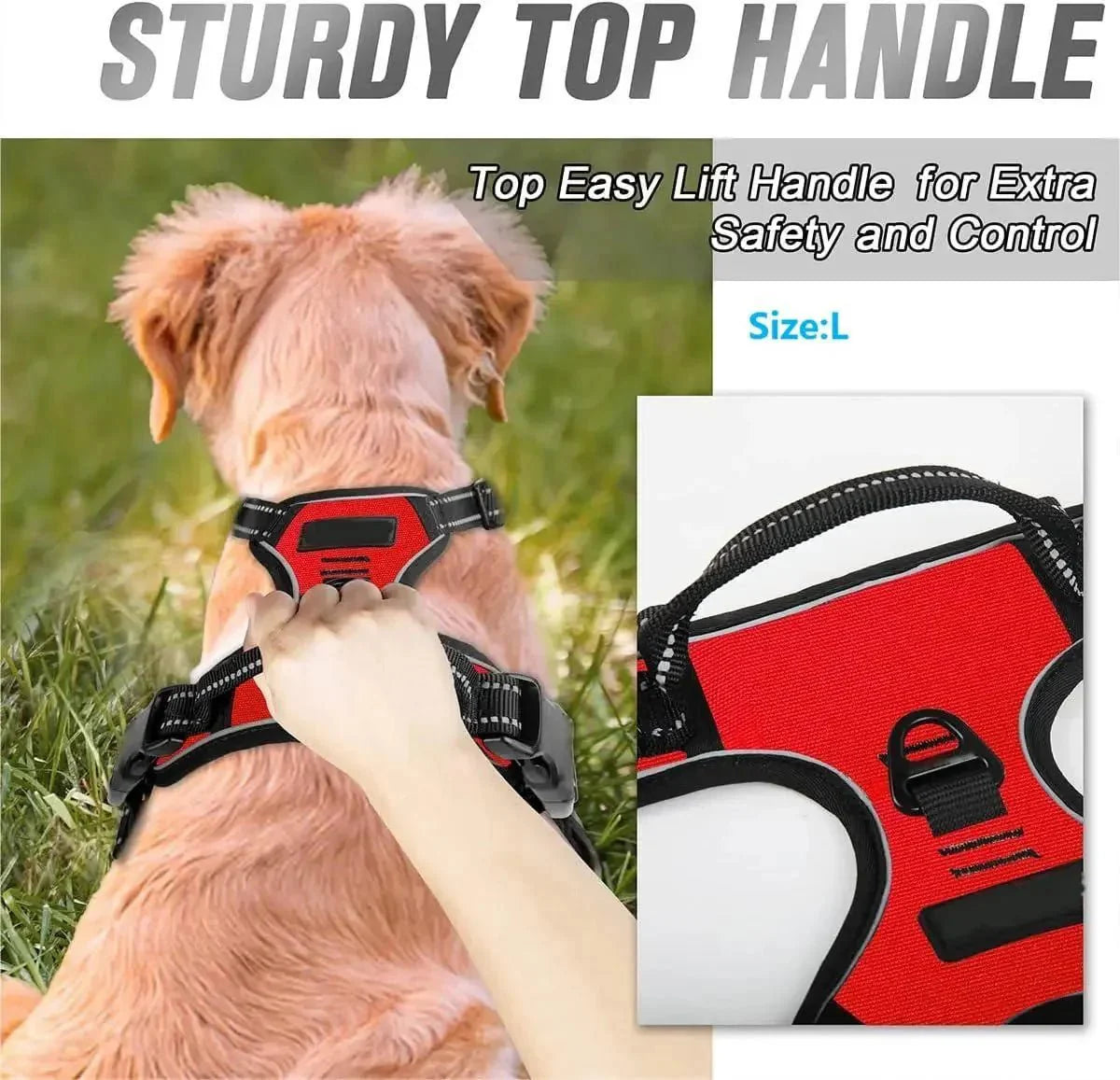 No Pull Dog Harness – For Large Dogs with Front Clip