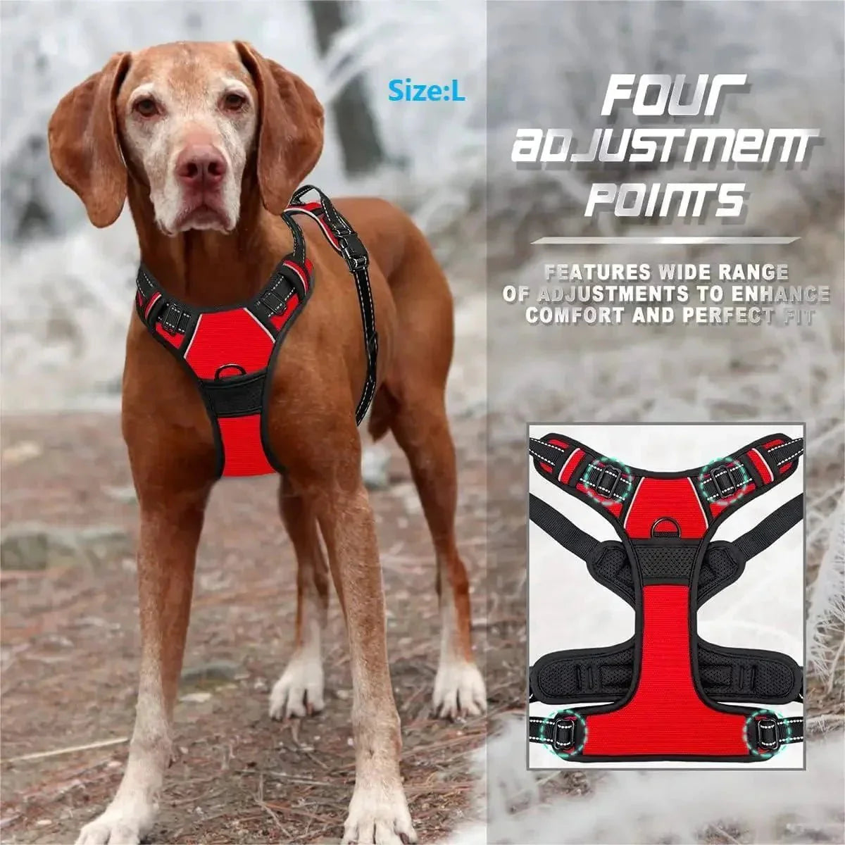 No Pull Dog Harness – For Large Dogs with Front Clip