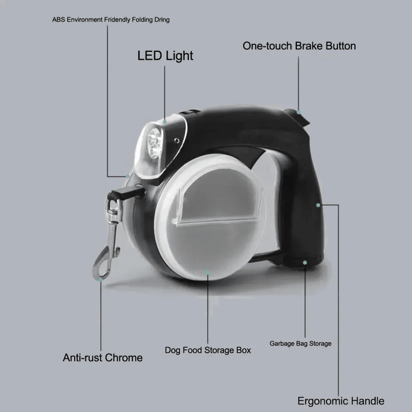 PawGlow 5-in-1 Dog Leash