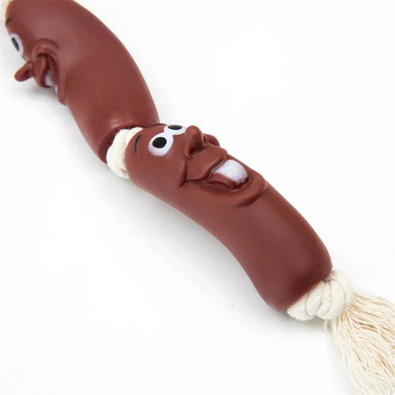 Pet Pull Toy Cotton Rope Sausage Resistant Bite