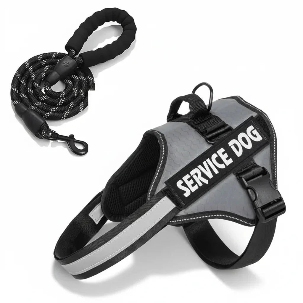 Reflective Adjustable Dog Harness – Strong Polyester for Walking