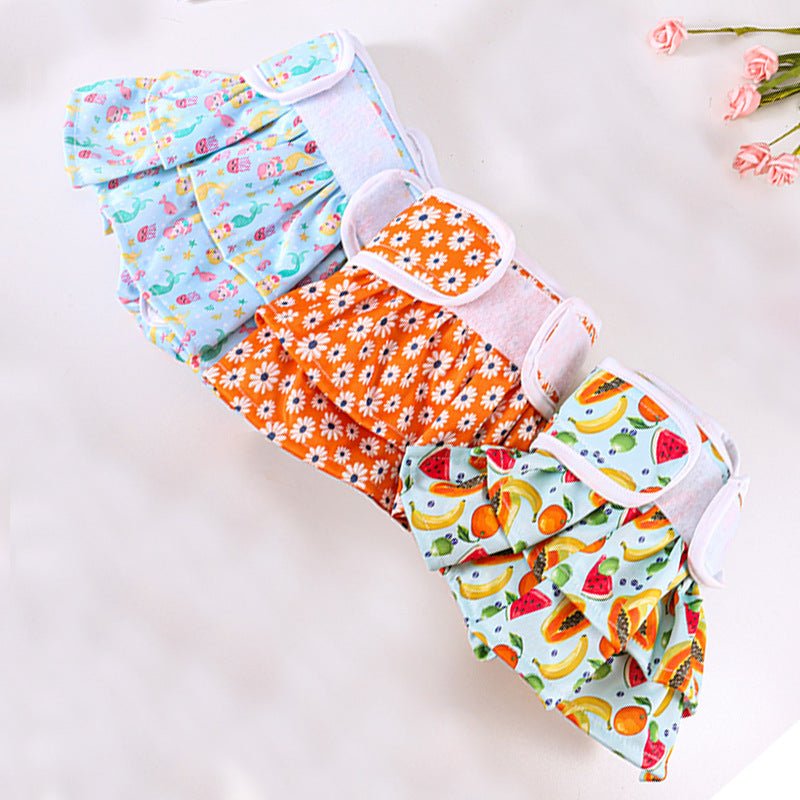 Reusable Printed Dog Cat Diaper Pants