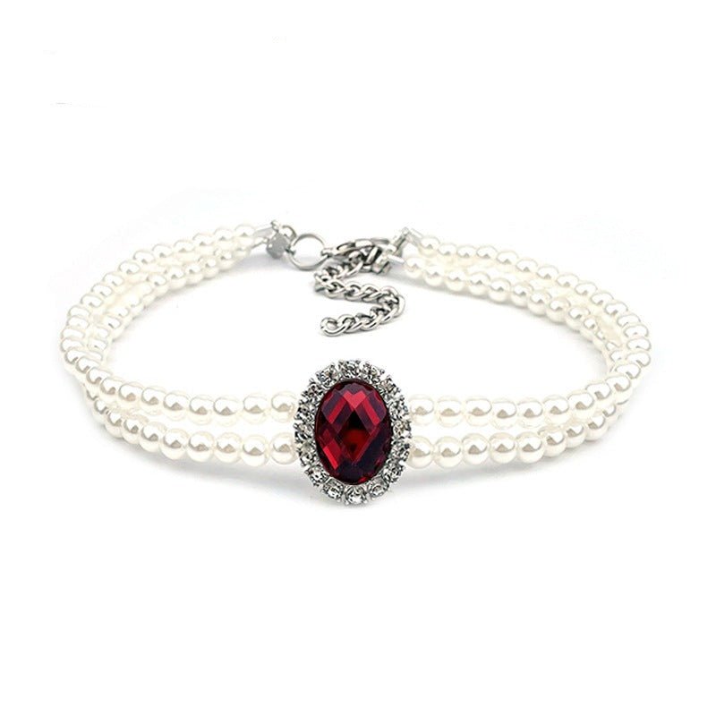 Rhinestone Jeweled Pet Necklace