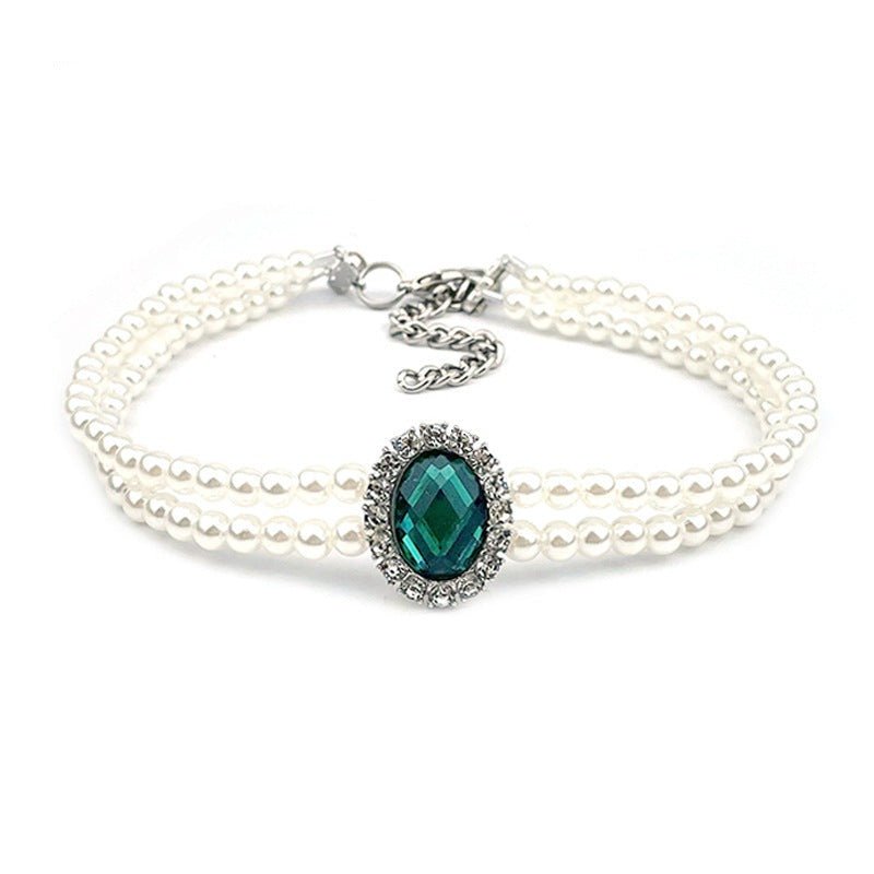 Rhinestone Jeweled Pet Necklace