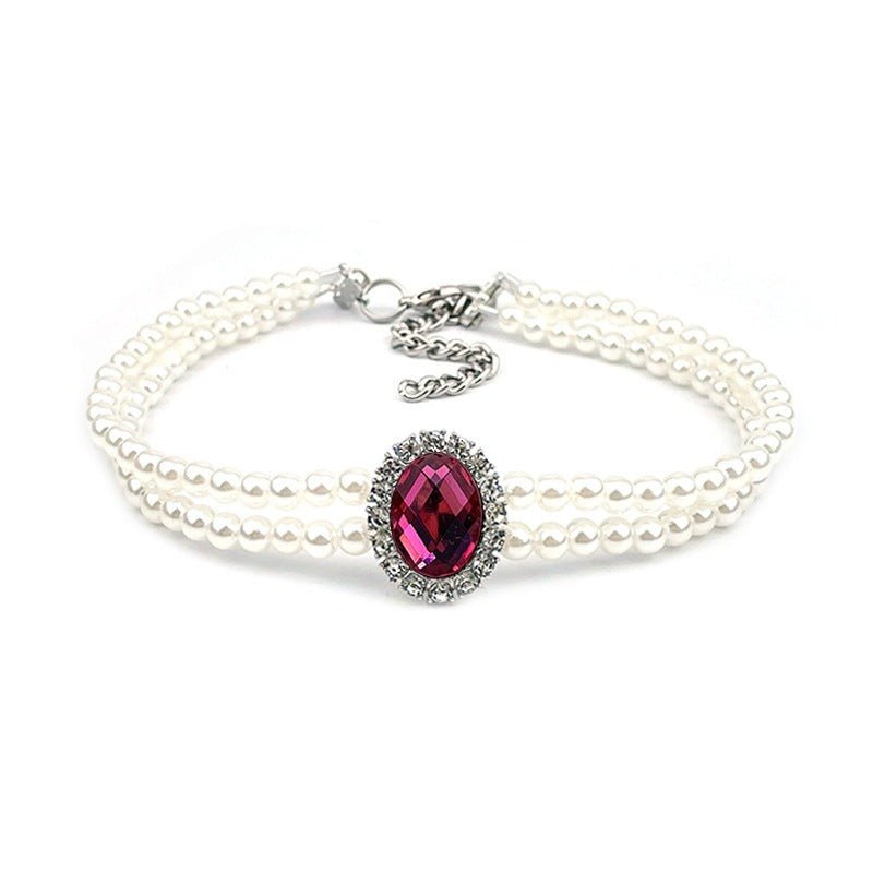 Rhinestone Jeweled Pet Necklace