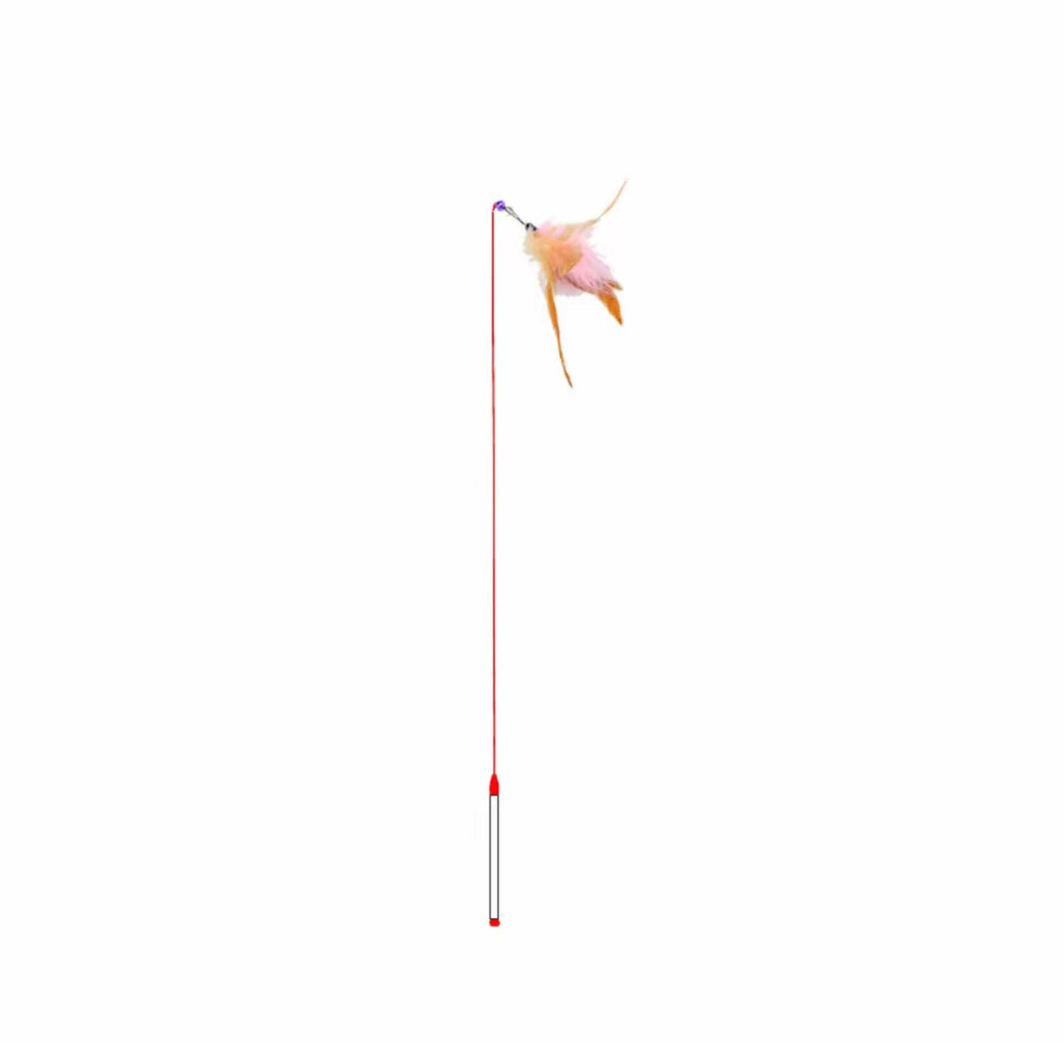 Steel wire feather cat teaser