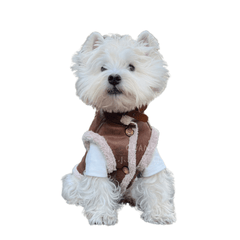 Warm Suede Fleece Vest with Leash Hook