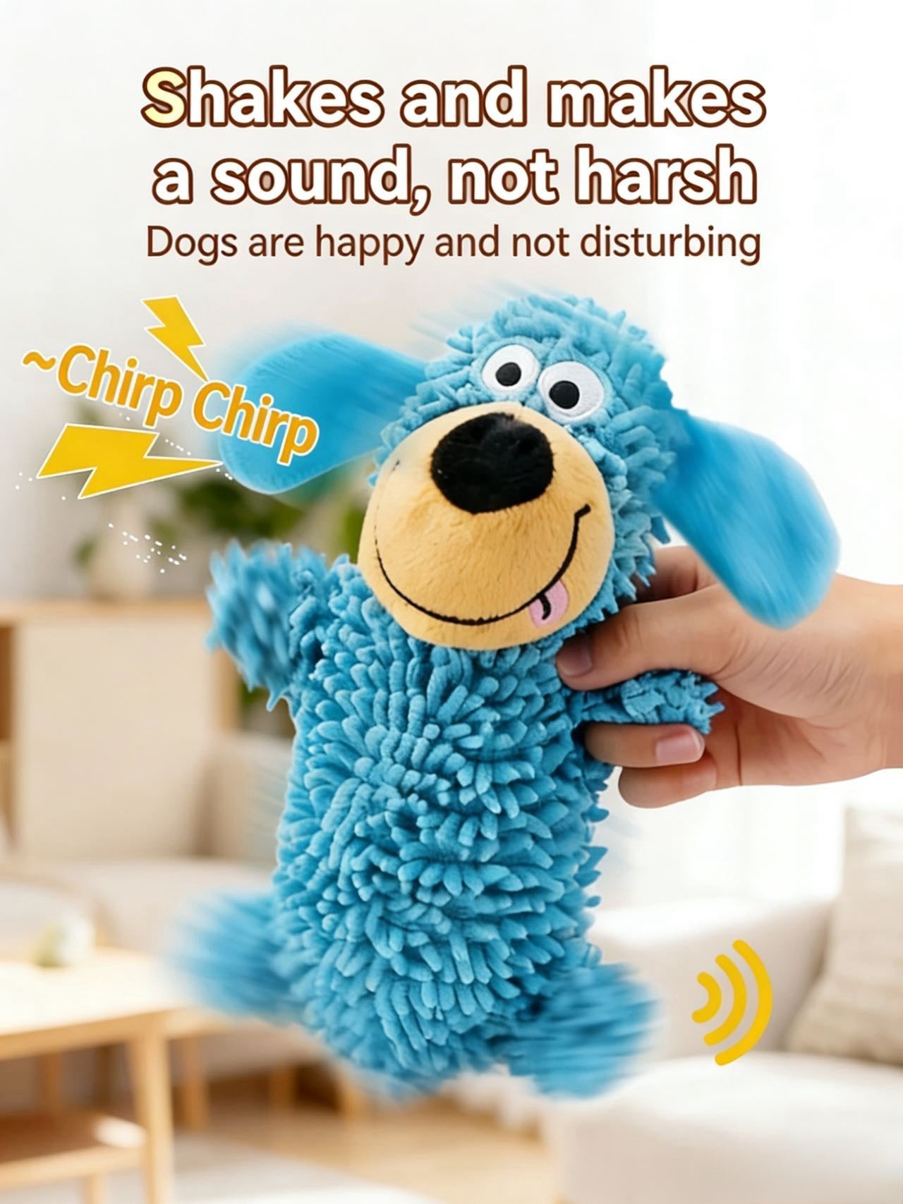 Weird-squeaking Mop Chenille Dog Toy – Playful & Teeth-Friendly!